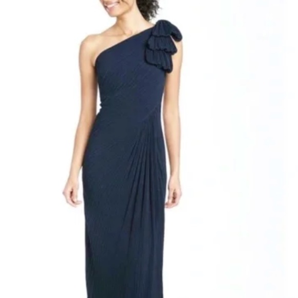 Tadashi Shoji Black Pleated‎ Gown - Picture 1 of 5